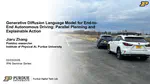 Generative Diffusion Language Model for End-to-End Autonomous Driving: Parallel Planning and Explainable Action