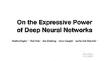 On the Expressive Power of Deep Neural Networks